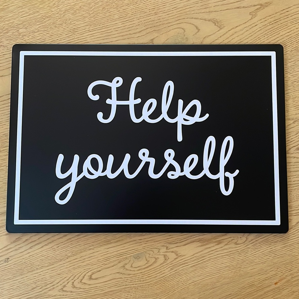 1 count metal sign-help yourself from targets bullseye